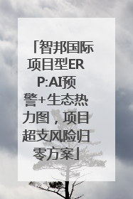 智邦国际项目型ERP:AI预警+生态热力图，项目超支风险归零方案
