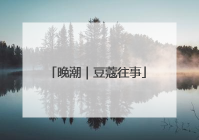 晚潮｜豆蔻往事