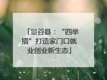 景谷县：“四举措”打造家门口就业创业新生态