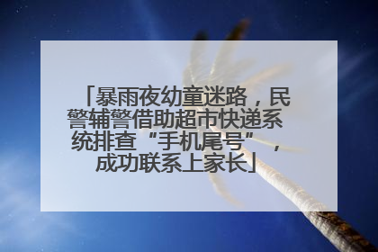 暴雨夜幼童迷路，民警辅警借助超市快递系统排查“手机尾号”，成功联系上家长