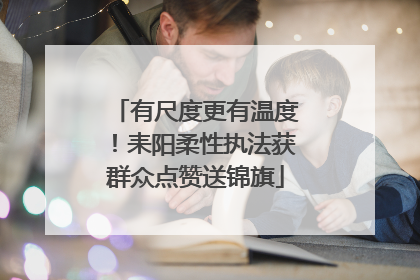 有尺度更有温度！耒阳柔性执法获群众点赞送锦旗