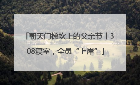 朝天门梯坎上的父亲节丨308寝室，全员“上岸”