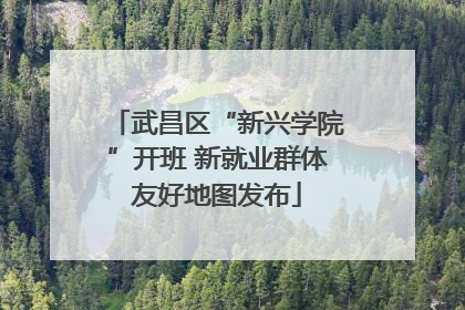 武昌区“新兴学院”开班 新就业群体友好地图发布