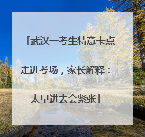武汉一考生特意卡点走进考场，家长解释：太早进去会紧张