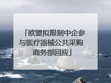欧盟拟限制中企参与医疗器械公共采购 商务部回应