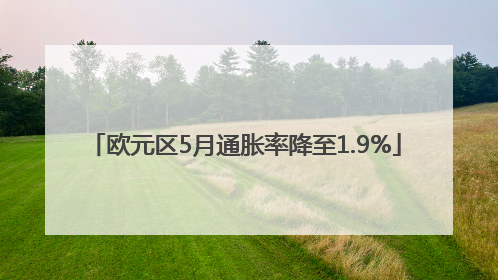 欧元区5月通胀率降至1.9%