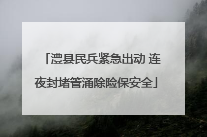 澧县民兵紧急出动 连夜封堵管涌除险保安全