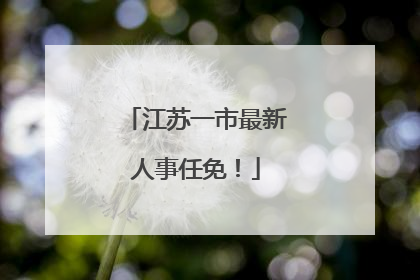 江苏一市最新人事任免！