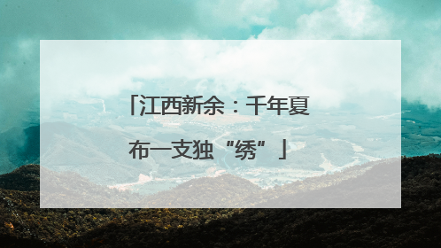 江西新余：千年夏布一支独“绣”