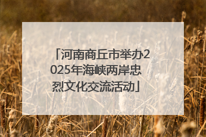 河南商丘市举办2025年海峡两岸忠烈文化交流活动