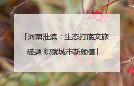 河南淮滨：生态打底文旅破题 织就城市新颜值