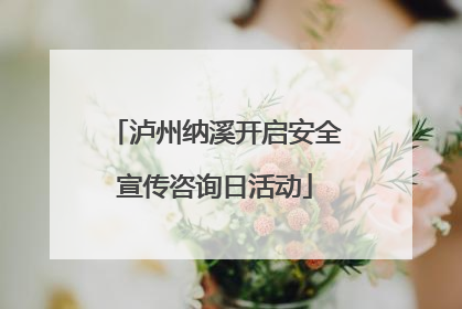 泸州纳溪开启安全宣传咨询日活动