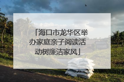 海口市龙华区举办家庭亲子阅读活动树廉洁家风