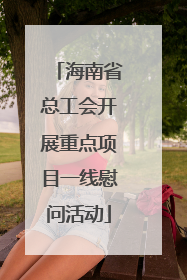 海南省总工会开展重点项目一线慰问活动