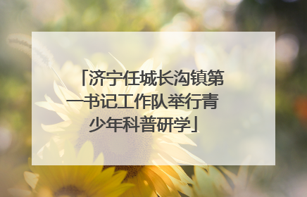济宁任城长沟镇第一书记工作队举行青少年科普研学
