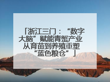 浙江三门：“数字大脑”赋能青蟹产业 从育苗到养殖重塑“蓝色粮仓”