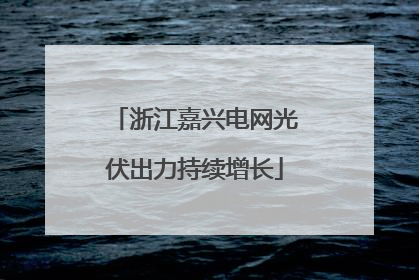 浙江嘉兴电网光伏出力持续增长