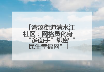 湾溪街道清水江社区：网格员化身“多面手”织密“民生幸福网”