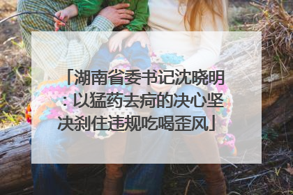 湖南省委书记沈晓明：以猛药去疴的决心坚决刹住违规吃喝歪风