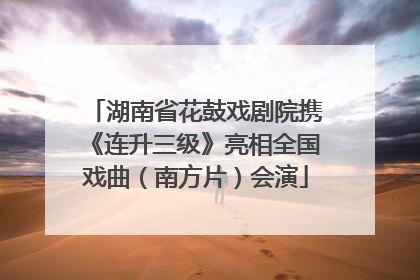 湖南省花鼓戏剧院携《连升三级》亮相全国戏曲（南方片）会演