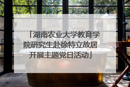 湖南农业大学教育学院研究生赴徐特立故居开展主题党日活动