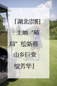 湖北崇阳：土地“破局”绘新卷 山乡巨变绽芳华