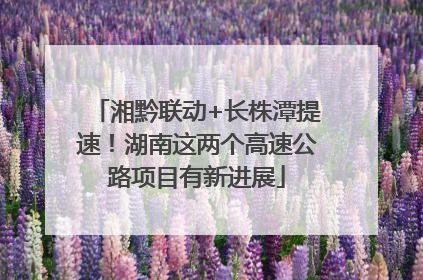 湘黔联动+长株潭提速！湖南这两个高速公路项目有新进展