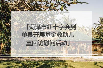 菏泽市红十字会到单县开展基金救助儿童回访慰问活动