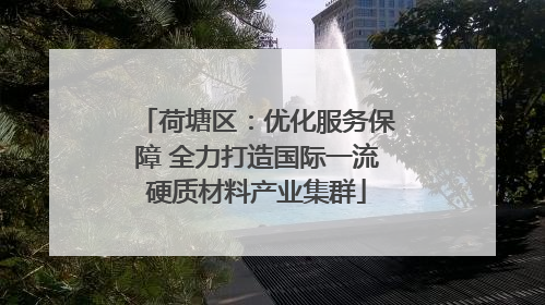 荷塘区：优化服务保障 全力打造国际一流硬质材料产业集群