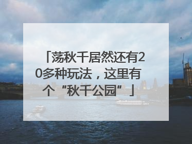 荡秋千居然还有20多种玩法，这里有个“秋千公园”