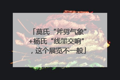 莫氏“斧劈气象”+杨氏“线墨交响”，这个展览不一般