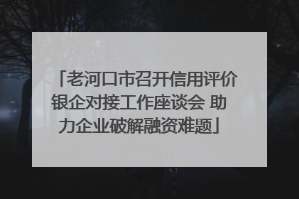 老河口市召开信用评价银企对接工作座谈会 助力企业破解融资难题