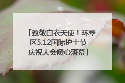 致敬白衣天使！环翠区5.12国际护士节庆祝大会暖心落幕