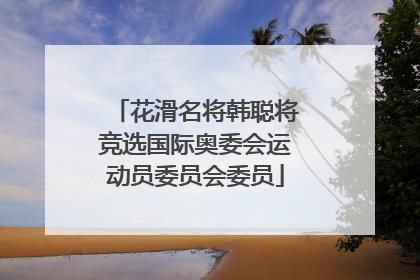 花滑名将韩聪将竞选国际奥委会运动员委员会委员