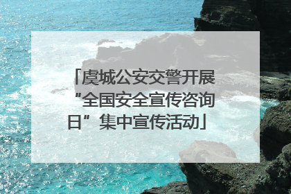 虞城公安交警开展“全国安全宣传咨询日”集中宣传活动