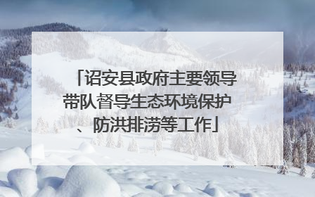 诏安县政府主要领导带队督导生态环境保护、防洪排涝等工作