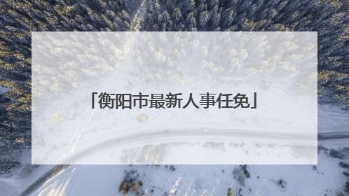 衡阳市最新人事任免