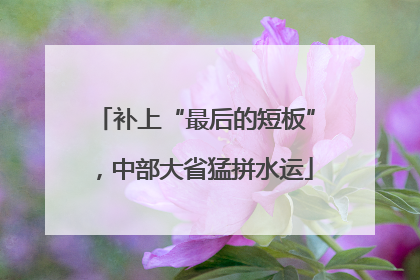 补上“最后的短板”，中部大省猛拼水运