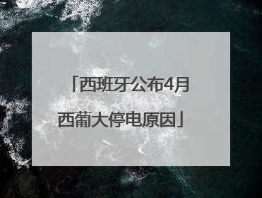 西班牙公布4月西葡大停电原因
