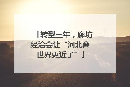 转型三年，廊坊经洽会让“河北离世界更近了”