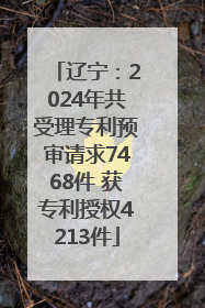 辽宁：2024年共受理专利预审请求7468件 获专利授权4213件