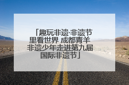 趣玩非遗·非遗节里看世界 成都青羊非遗少年走进第九届国际非遗节