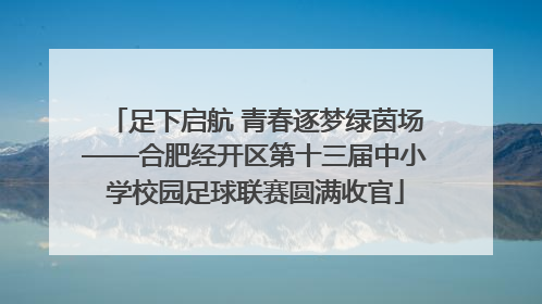足下启航 青春逐梦绿茵场——合肥经开区第十三届中小学校园足球联赛圆满收官