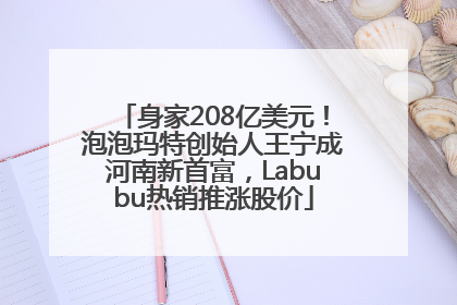 身家208亿美元！泡泡玛特创始人王宁成河南新首富，Labubu热销推涨股价