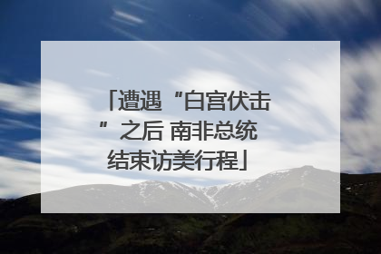 遭遇“白宫伏击”之后 南非总统结束访美行程