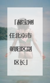 郝宝刚任北京市朝阳区副区长