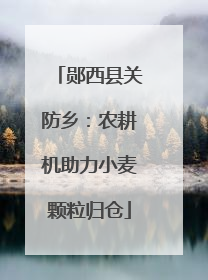郧西县关防乡：农耕机助力小麦颗粒归仓