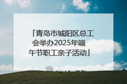 青岛市城阳区总工会举办2025年端午节职工亲子活动