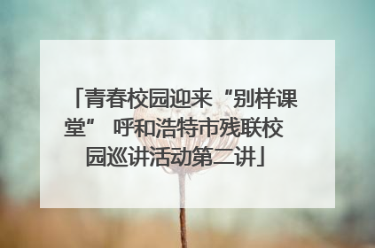 青春校园迎来“别样课堂” 呼和浩特市残联校园巡讲活动第二讲