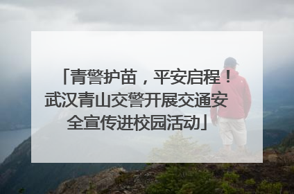 青警护苗，平安启程！武汉青山交警开展交通安全宣传进校园活动